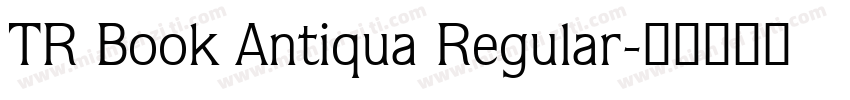 TR Book Antiqua Regular字体转换